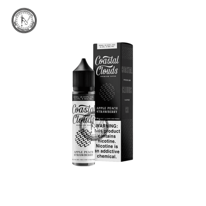 e juice vape distro apple peach strawberry by coastal clouds 60ml e liquid coastal clouds e liquid 39285429076216