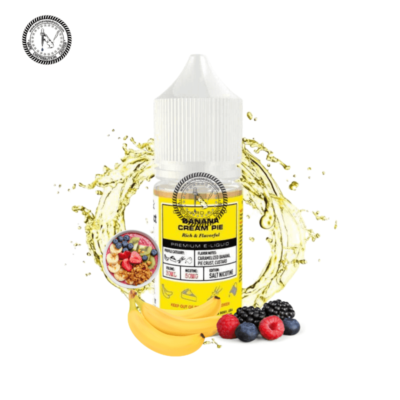 e juice vape distro banana cream pie by glas basix nic salts 30ml glas e liquid 39262046388472