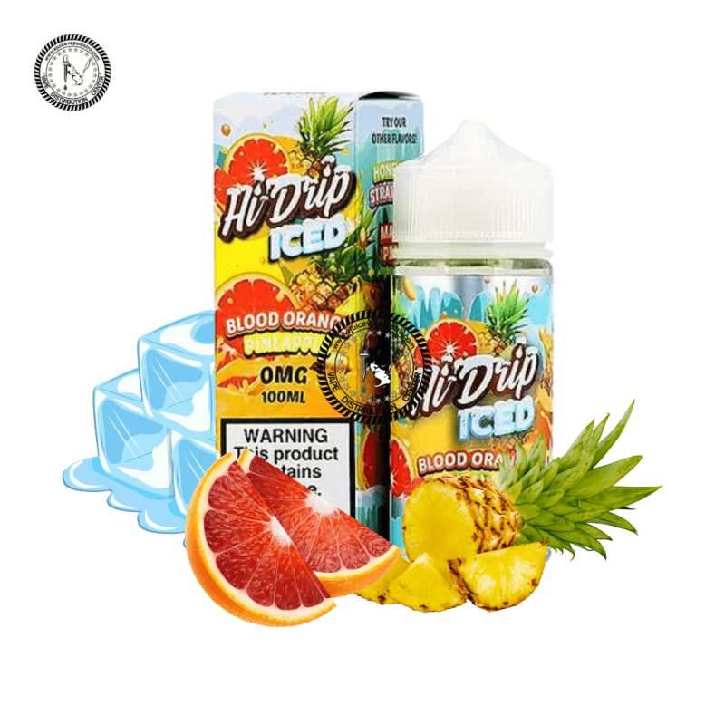 e juice vape distro blood orange pineapple iced by hi drip 100ml tear drip e liquid 39289985335544