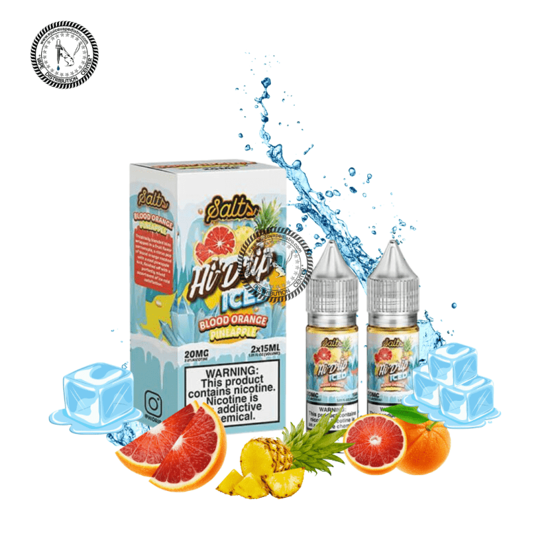 e juice vape distro blood orange pineapple iced salt by hi drip salts 2x15ml 30ml tear drip e liquid 39267579330808