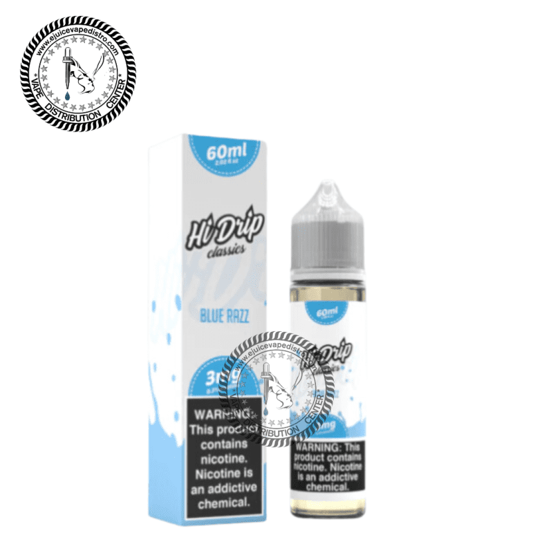 e juice vape distro blue razz by hi drip classics 60ml tear drip e liquid 39287489364216