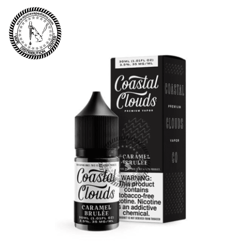 e juice vape distro caramel brulee salt nic by coastal clouds salt 30ml tfn coastal clouds e liquid 39282212897016