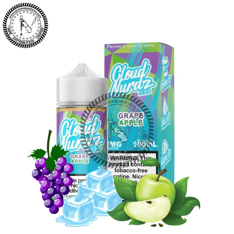 e juice vape distro grape apple iced by cloud nurdz 100ml cloud nurdz e liquid 39255608066296