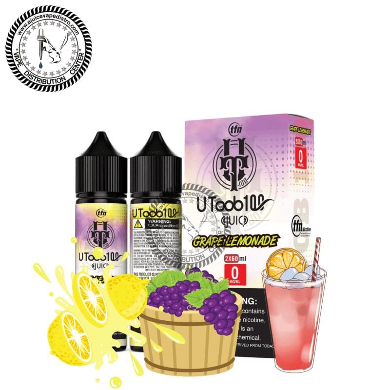 e juice vape distro grape lemonade by u toob 100 e juice 2x60ml 120ml u toob100 e liquid 39262305386744