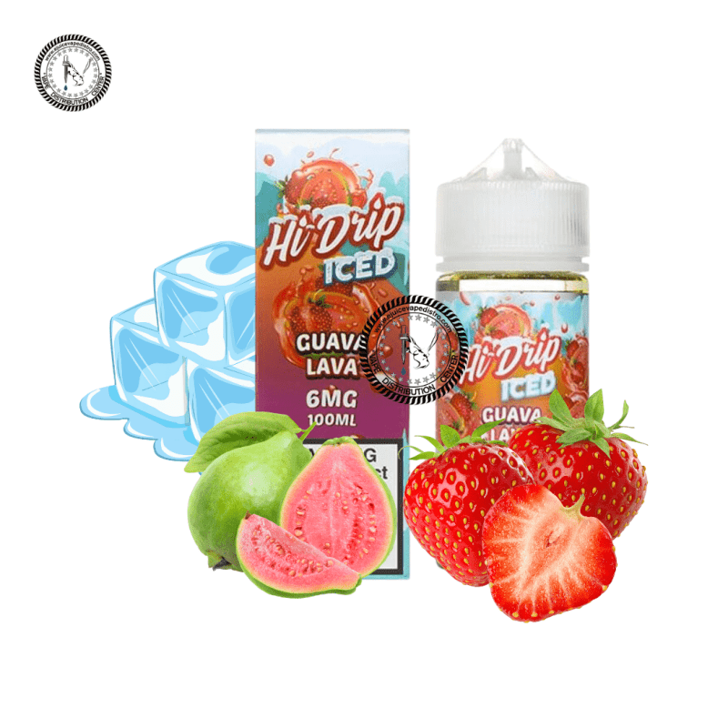 e juice vape distro guava lava iced by hi drip 100ml tear drip e liquid 39290402636024