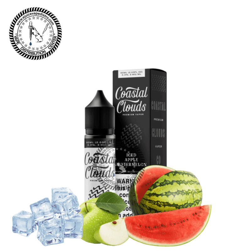 e juice vape distro iced apple watermelon by coastal clouds 60ml tfn coastal clouds e liquid 39283580535032