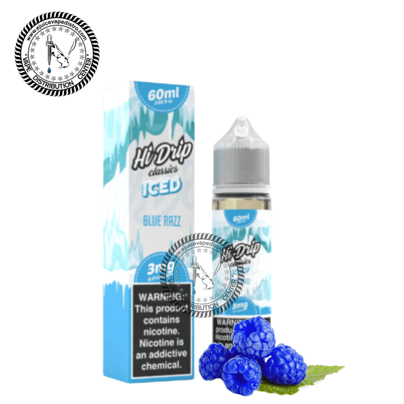 e juice vape distro iced blue razz by hi drip classics 60ml tear drip e liquid 39289560006904