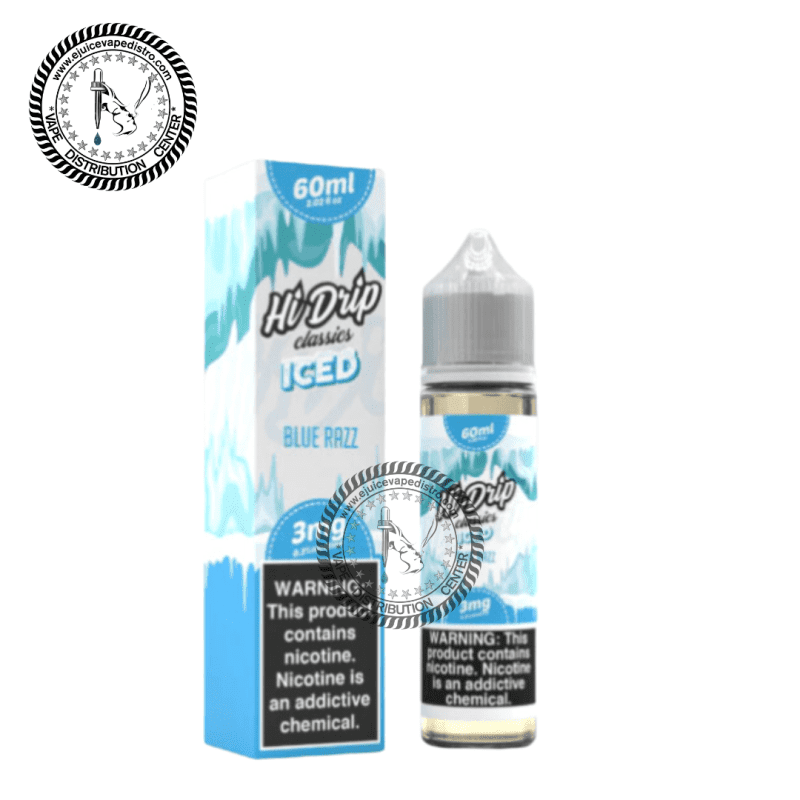 e juice vape distro iced blue razz by hi drip classics 60ml tear drip e liquid 39289560039672