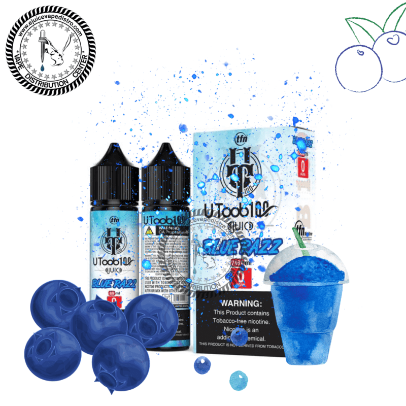 e juice vape distro iced blue razz by u toob 100 iced 2x60ml 120ml u toob100 e liquid 39262349000952