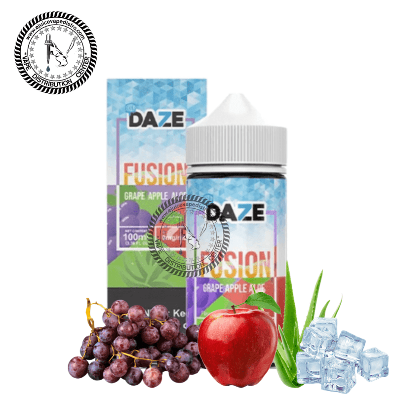 e juice vape distro iced grape apple aloe by 7 daze fusion 100ml 7 daze e liquid 39289745998072