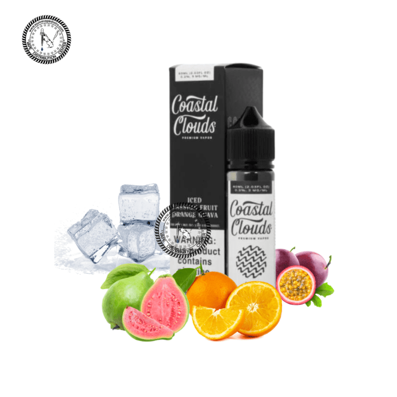 e juice vape distro iced passion fruit orange guava by coastal clouds 60ml e liquid coastal clouds e liquid 39286570516728