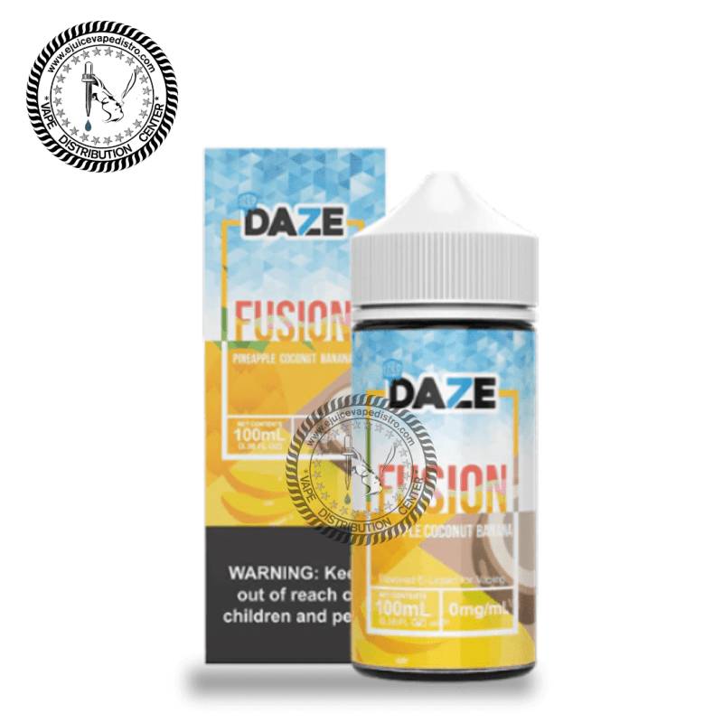 e juice vape distro iced pineapple coconut banana by 7 daze fusion iced 100ml 7 daze e liquid 39286527688952