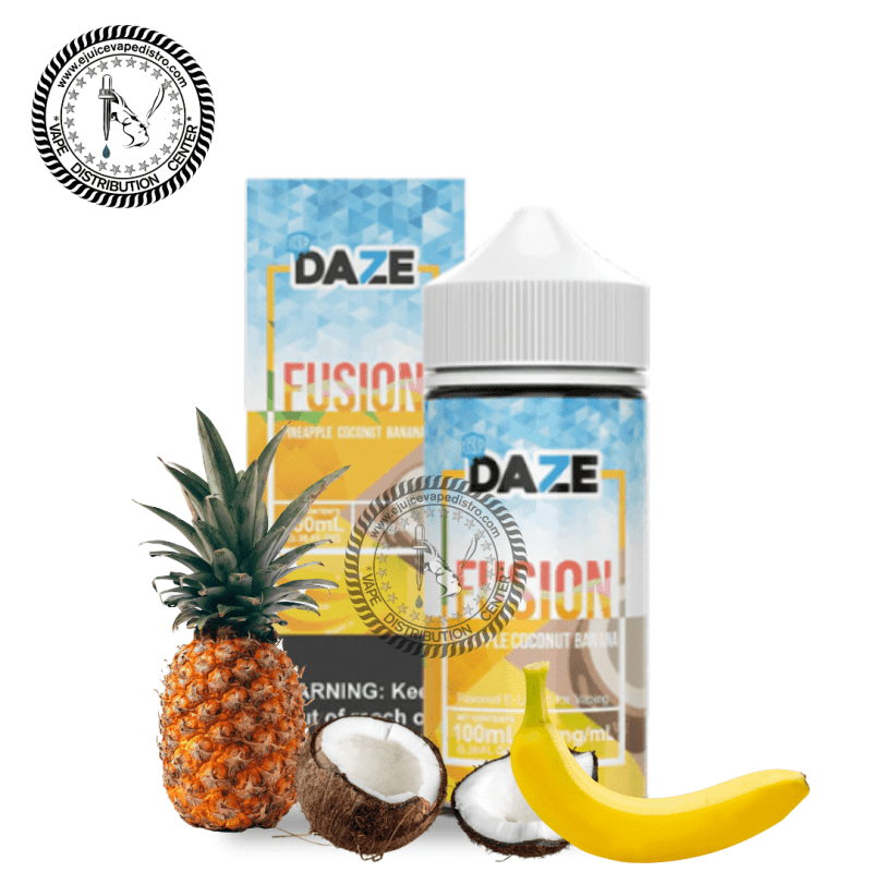 e juice vape distro iced pineapple coconut banana by 7 daze fusion iced 100ml 7 daze e liquid 39286527721720