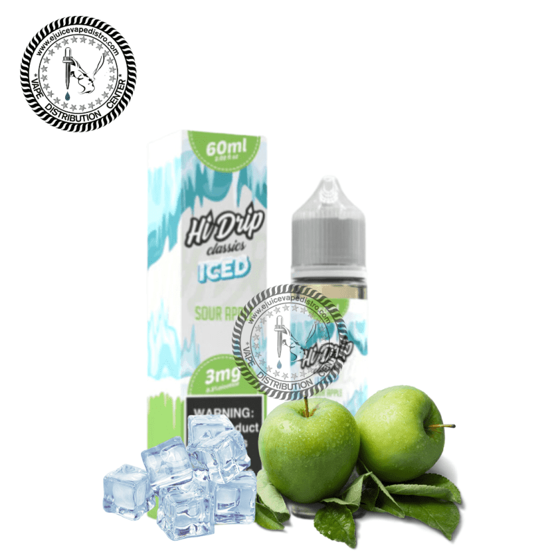 e juice vape distro iced sour apple by hi drip classics 60ml tear drip e liquid 39287324672248