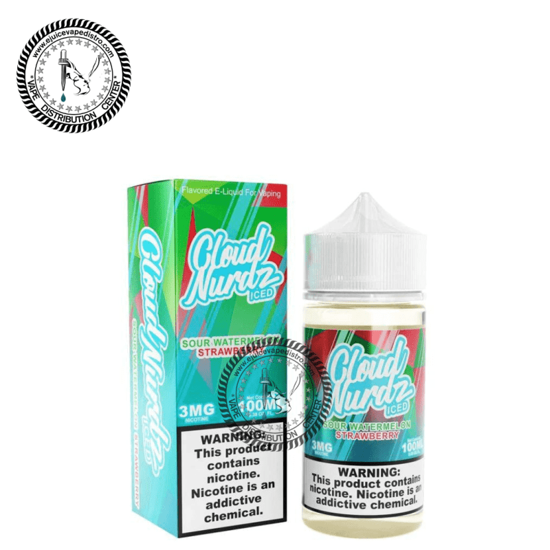 e juice vape distro iced sour watermelon strawberry by cloud nurdz 100ml cloud nurdz e liquid 39255711777016