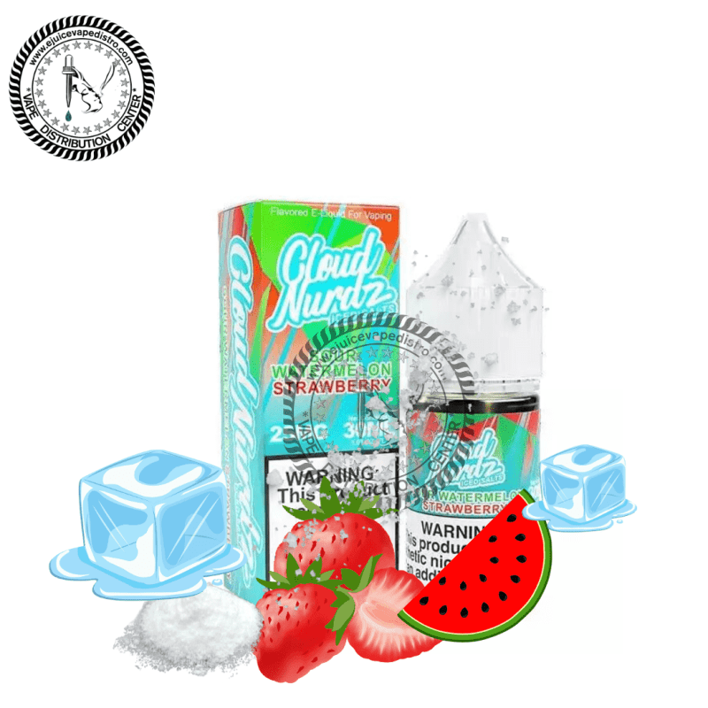 e juice vape distro iced sour watermelon strawberry salt by cloud nurdz iced salt 30ml cloud nurdz e liquid 39255742480632