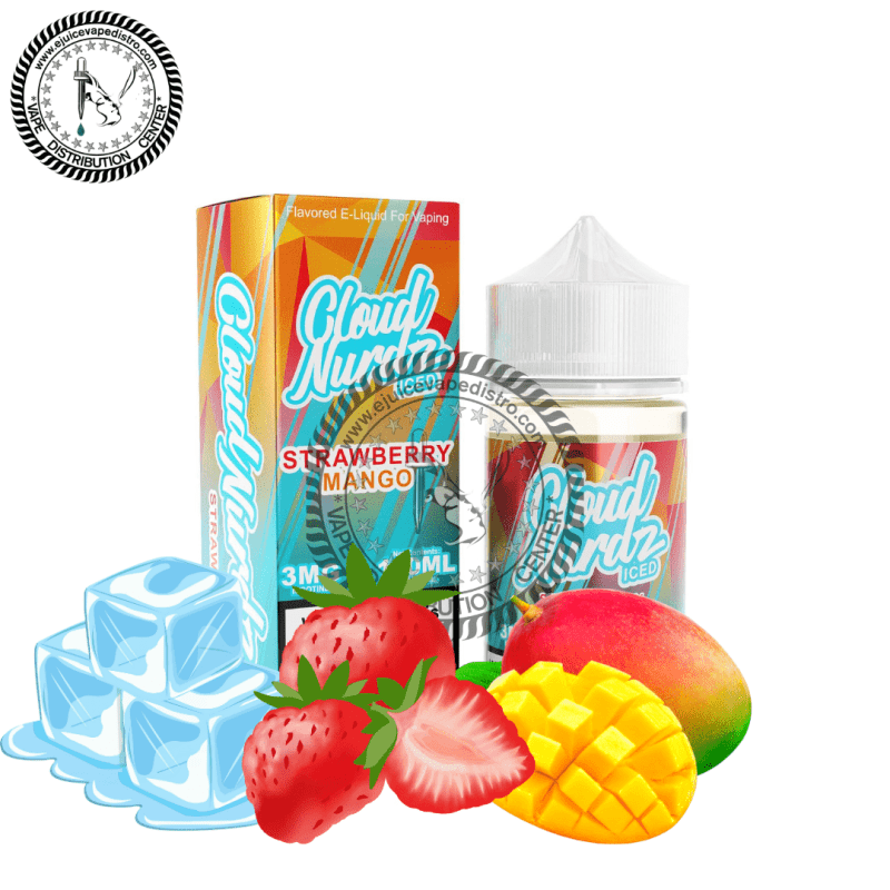 e juice vape distro iced strawberry mango by cloud nurdz 100ml cloud nurdz e liquid 39255701029112