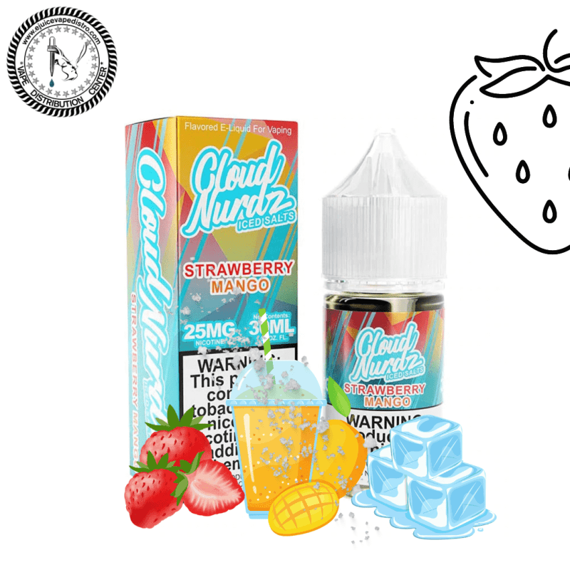 e juice vape distro iced strawberry mango salt by cloud nurdz salt 30ml cloud nurdz e liquid 39255389503736