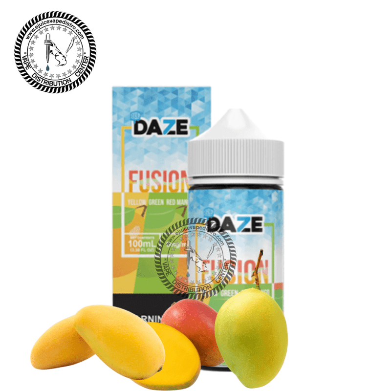 e juice vape distro iced yellow green red mango by 7 daze fusion 100ml 7 daze e liquid 39287426384120