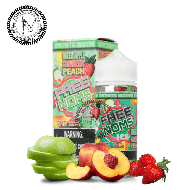 e juice vape distro icy tart green apple strawberry peach by free noms 120ml lotus vaping technologies e liquid 39286463070456