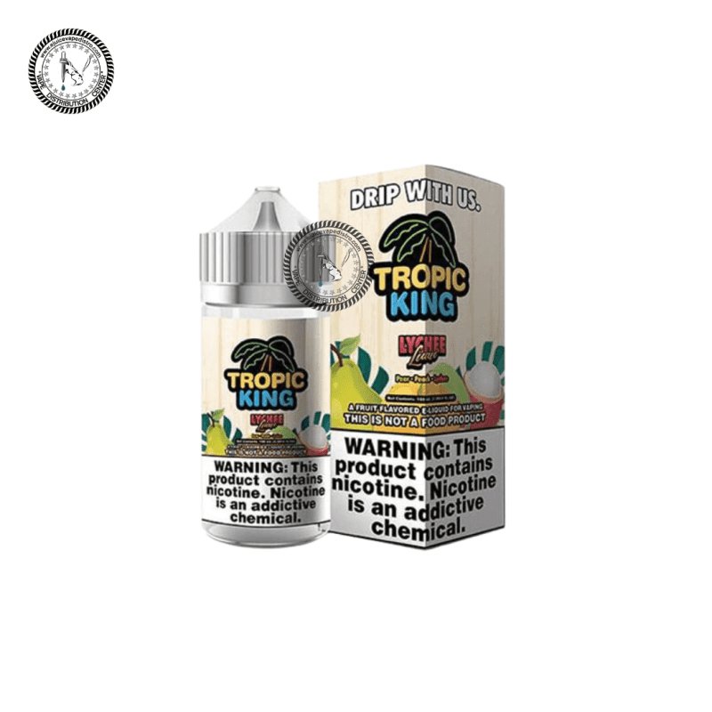 e juice vape distro lychee luau by tropic king 100ml drip more e liquid 39250354503928