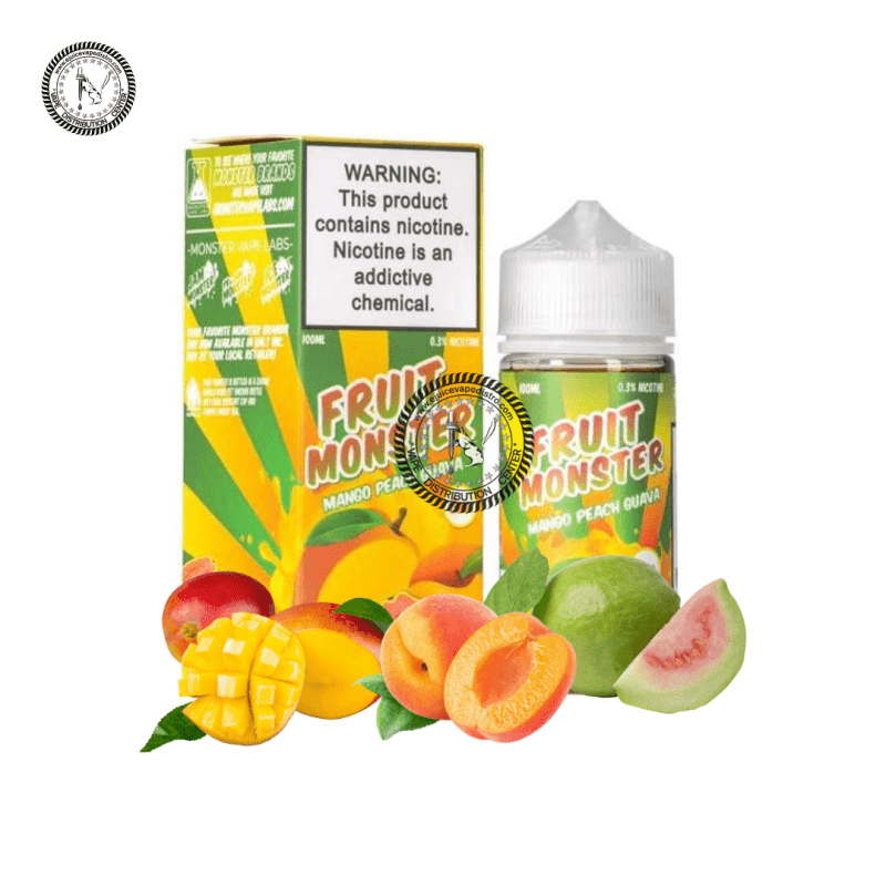 e juice vape distro mango peach guava by fruit monster 100ml jam monster e liquid 39288383635704