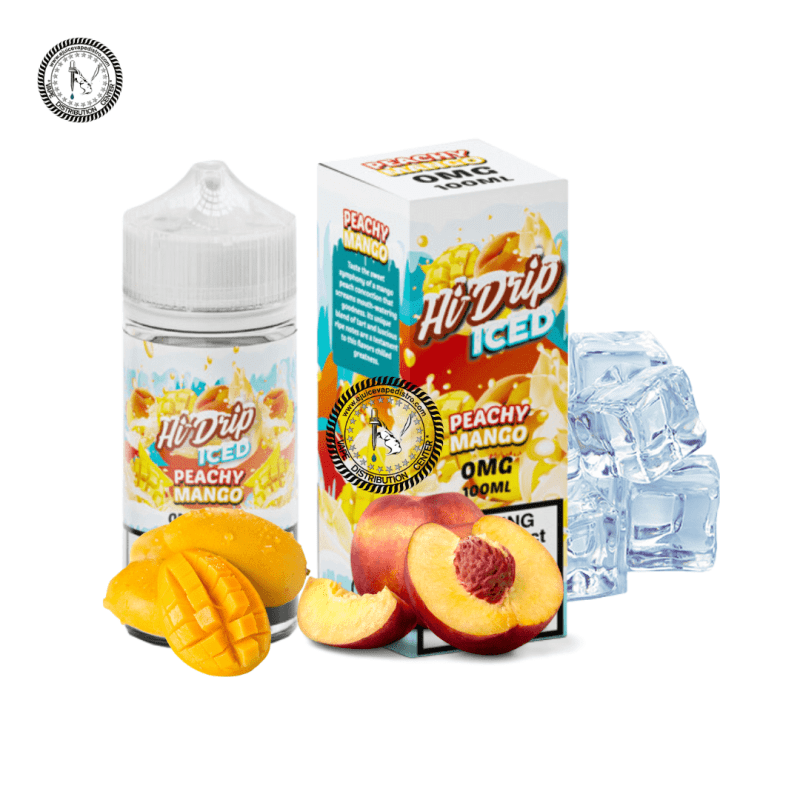 e juice vape distro mango peach iced by hi drip 100ml tear drip e liquid 39290265633016