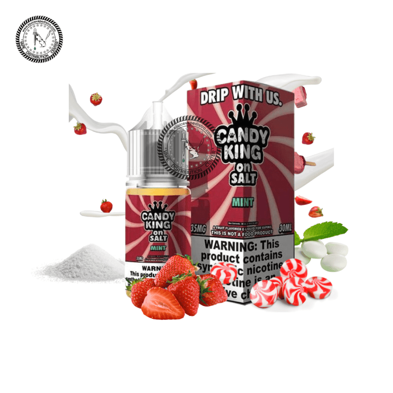 e juice vape distro mint by candy king on salt 30ml drip more e liquid 39256196546808