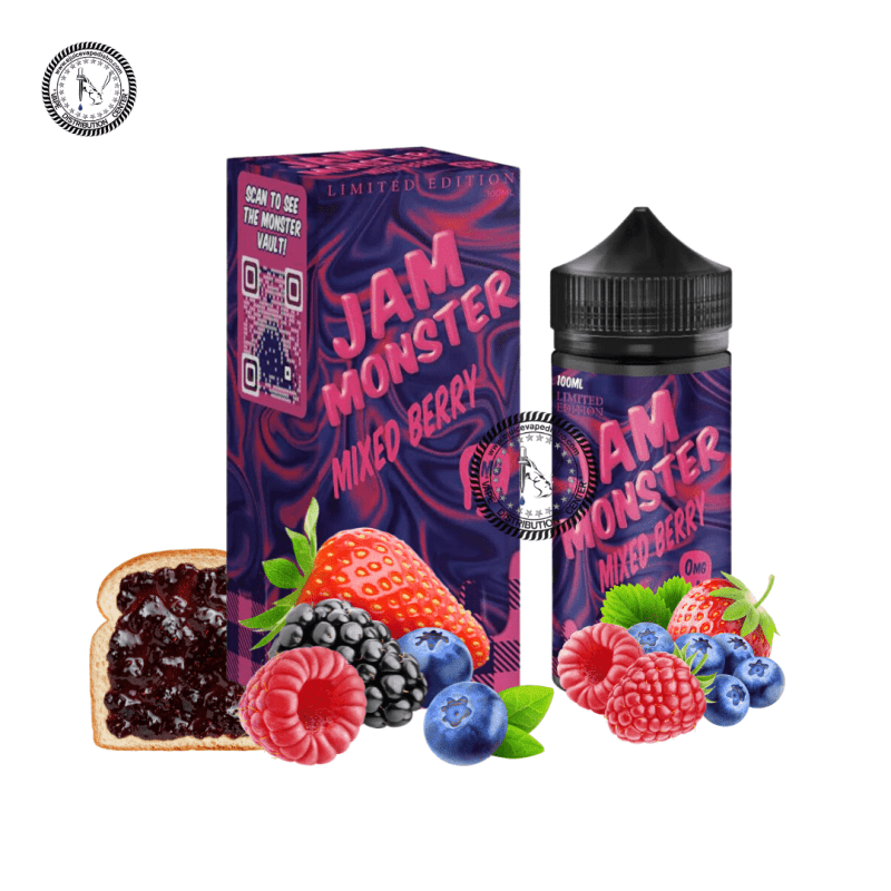 e juice vape distro mixed berry by jam monster 100ml jam monster e liquid 39288536793336