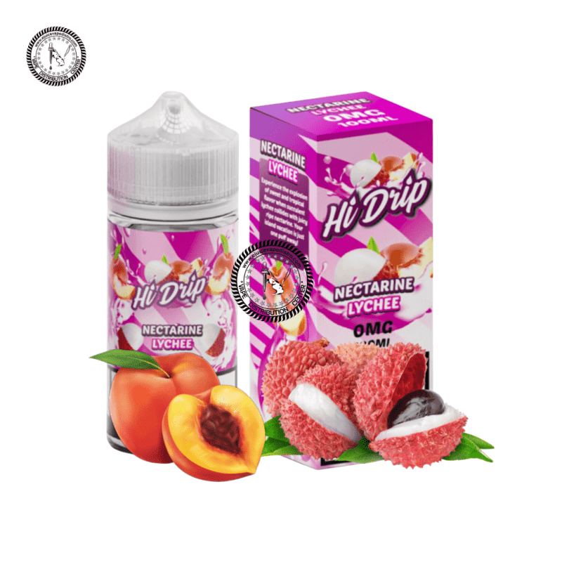 e juice vape distro nectarine lychee by hi drip 100ml tear drip e liquid 39290445693176