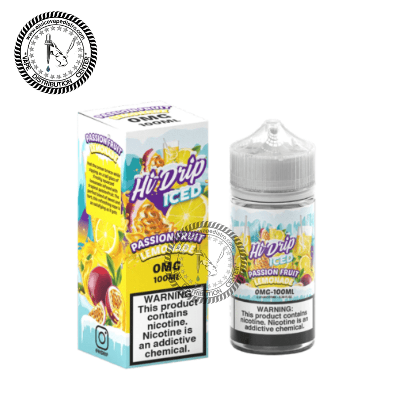 e juice vape distro passion fruit lemonade iced by hi drip iced 100ml tear drip e liquid 39284026769656