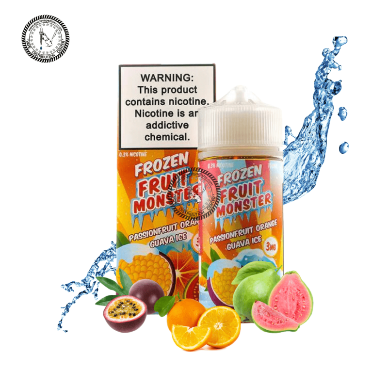 e juice vape distro passionfruit orange guava ice by fruit monster 100ml jam monster e liquid 39261165519096