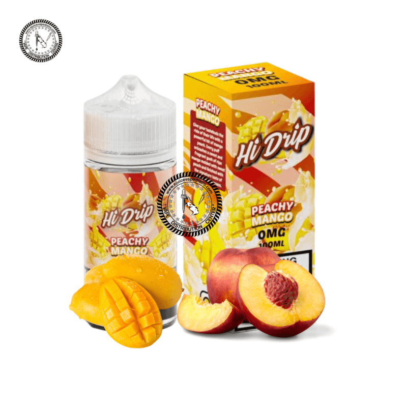 e juice vape distro peachy mango by hi drip 100ml tear drip e liquid 39290350633208