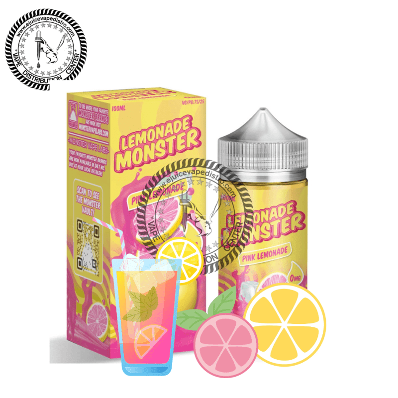 e juice vape distro pink lemonade by lemonade monster 100ml jam monster e liquid 39255940858104