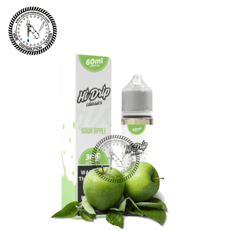 e juice vape distro sour apple by hi drip classics 60ml tear drip e liquid 39287088218360