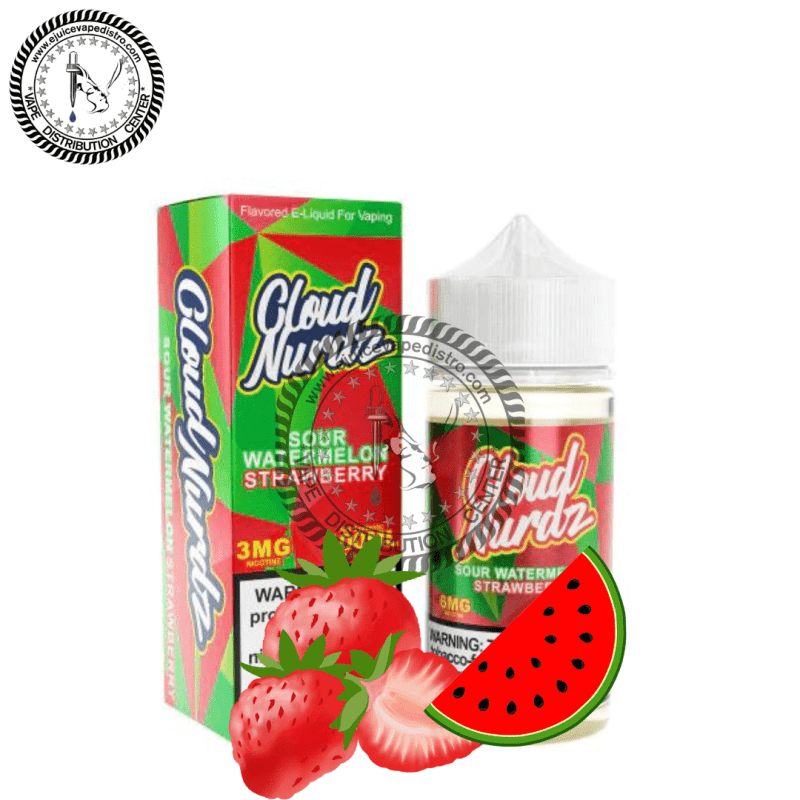 e juice vape distro sour watermelon strawberry by cloud nurdz 100ml cloud nurdz e liquid 39255719641336