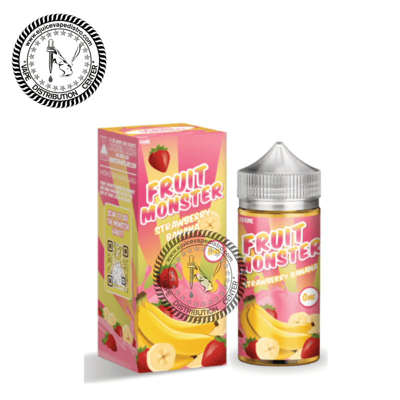 e juice vape distro strawberry banana by fruit monster 100ml jam monster e liquid 39280868622584