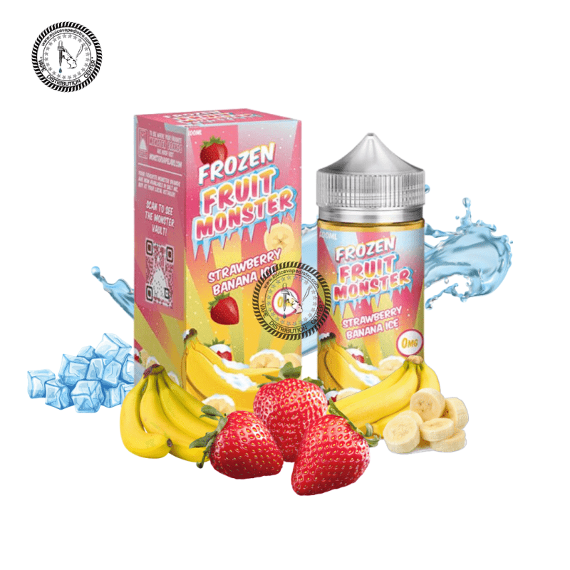 e juice vape distro strawberry banana ice by frozen fruit monster 100ml jam monster e liquid 39261440213240