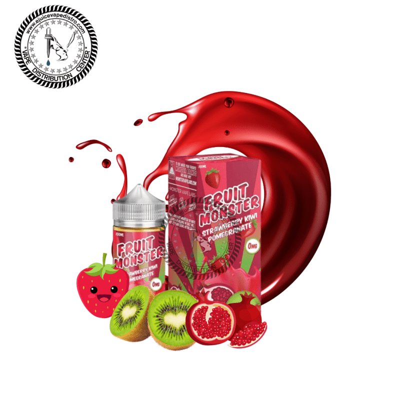 e juice vape distro strawberry kiwi pomegranate by fruit monster 100ml jam monster e liquid 39251291275512