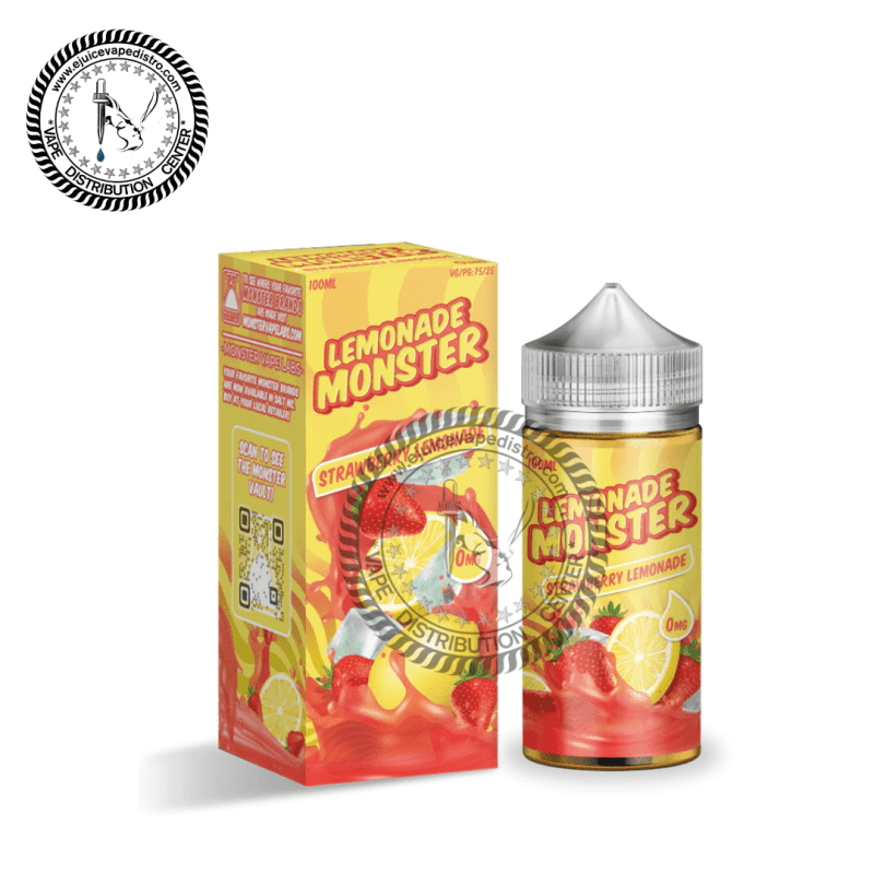 e juice vape distro strawberry lemonade by lemonade monster 100ml jam monster e liquid 39256076550392