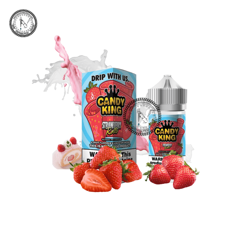 e juice vape distro strawberry rolls by candy king 100ml drip more e liquid 39251728564472