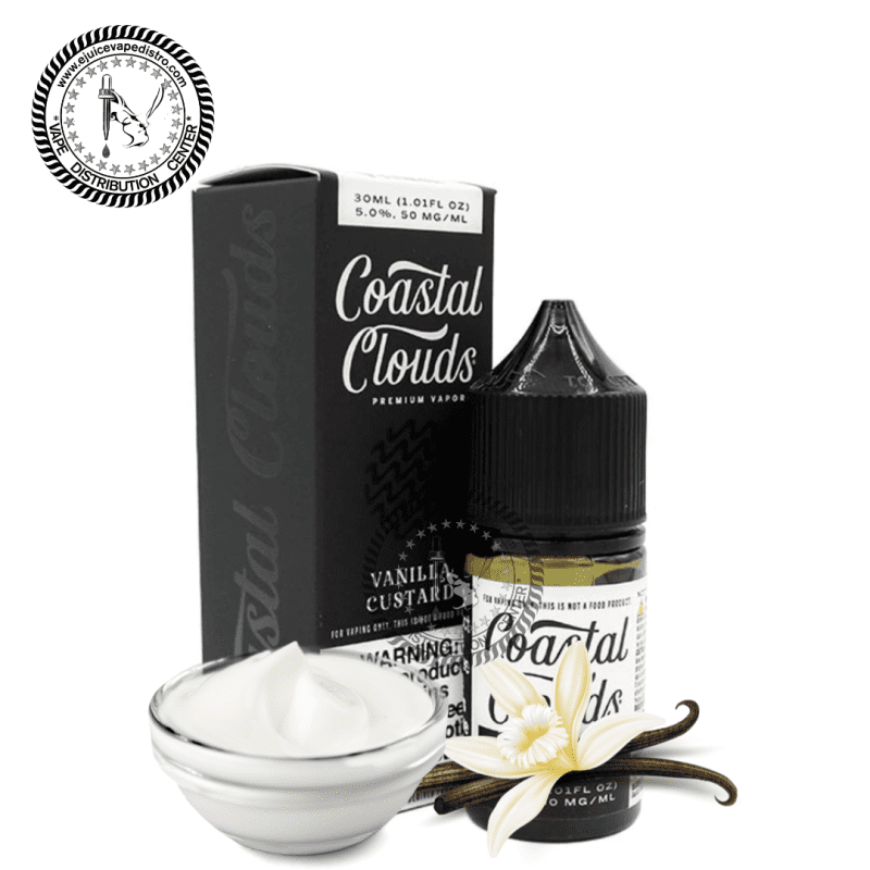 e juice vape distro vanilla custard salt nic by coastal clouds salt 30ml tfn coastal clouds e liquid 39284054425848