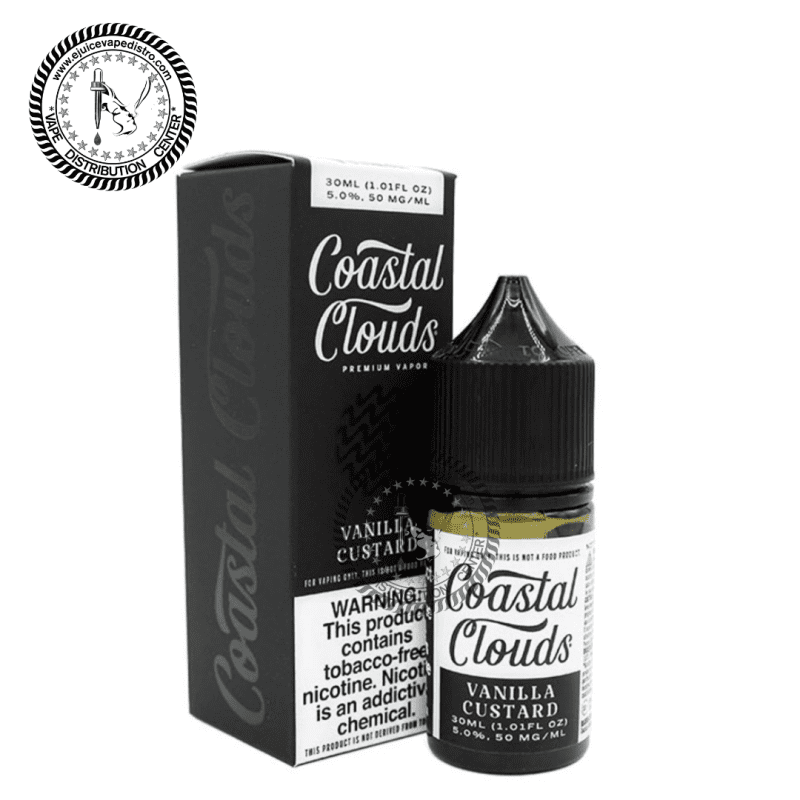 e juice vape distro vanilla custard salt nic by coastal clouds salt 30ml tfn coastal clouds e liquid 39284054458616